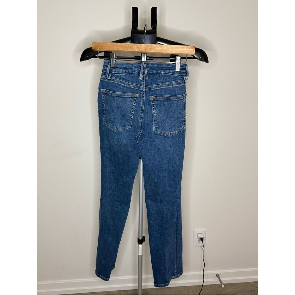 Good American Good Legs Straight Jeans | Size 25 | Mid Rise Slim Straight - Picture 3 of 10